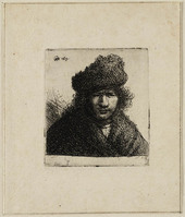 KG 03536
<br/>
Rembrandt, zelfportret (B 14)
<br/>
<em>Rembrandt (1606-1669)</em>